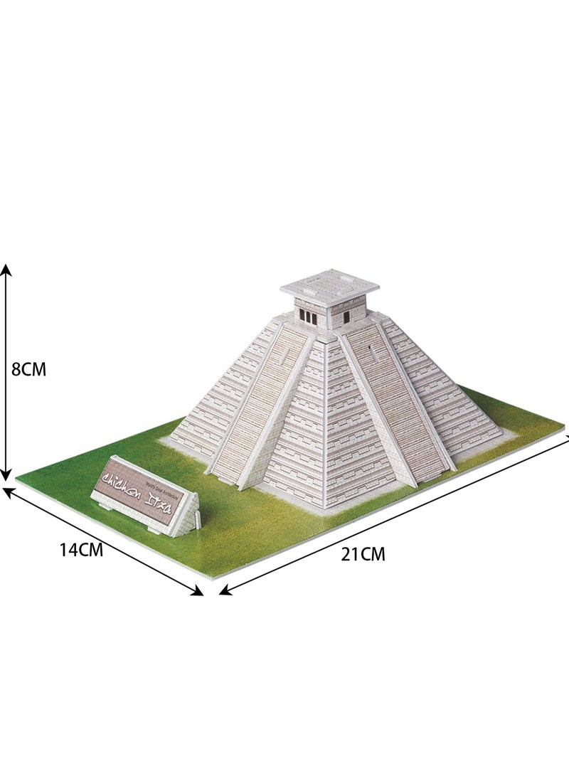 World Famous Building Puzzle Mayan Pyramid Children's Toys - Image 3